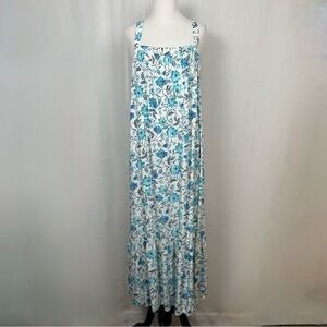 Old Navy Floral Boho Maxi Dress Womens XXL Hippie Tiered Cottage Coquette